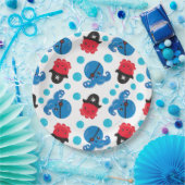 Piratenktopus, Octopusmuster, Meerestiere Pappteller (Party)