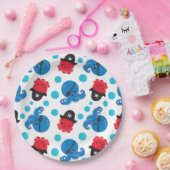 Piratenktopus, Octopusmuster, Meerestiere Pappteller (Party)