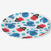 Piratenktopus, Octopusmuster, Meerestiere Pappteller (Schrägansicht)