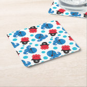 Piratenktopus, Octopusmuster, Meerestiere Rechteckiger Pappuntersetzer (angewinkelt)