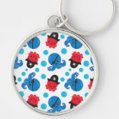 Piratenktopus, Octopusmuster, Meerestiere Schlüsselanhänger (Vorne)