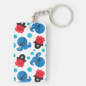 Piratenktopus, Octopusmuster, Meerestiere Schlüsselanhänger (Rückseite)