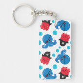 Piratenktopus, Octopusmuster, Meerestiere Schlüsselanhänger (Vorderseite)