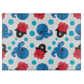 Piratenktopus, Octopusmuster, Meerestiere Schneidebrett (Vorderseite)