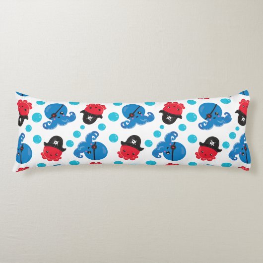 Piratenktopus, Octopusmuster, Meerestiere Seitenschläferkissen (Vorderseite)