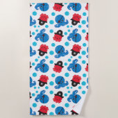 Piratenktopus, Octopusmuster, Meerestiere Strandtuch (Vorderseite)