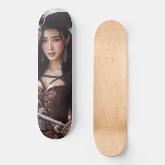 Piratenleben Skateboard (Vorderseite)