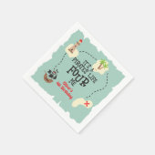 Piratenleben VIER MICH 4. Geburtstag Serviette (Ecke)