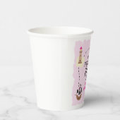 Piratenleben VIER MICH Rosa Geburtstag Pappbecher (Rechts)