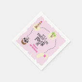 Piratenleben VIER MICH Rosa Geburtstag Serviette (Ecke)