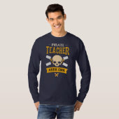 Piratenlehrer Arrr Cool Skull Rustic T-Shirt (Vorne ganz)