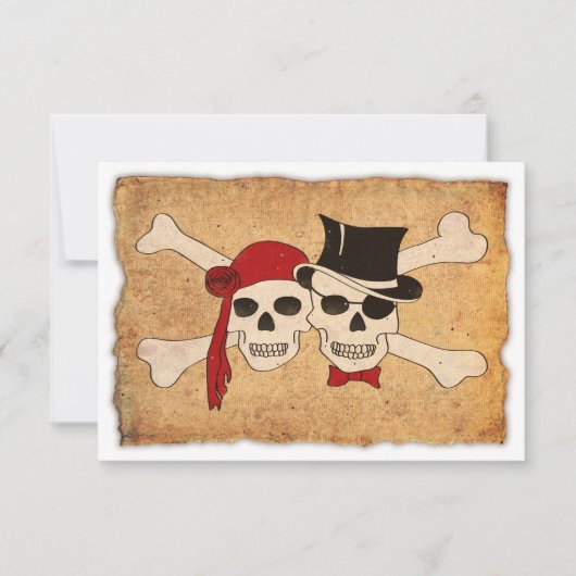 Piratenliebe Einladung (Vorderseite)