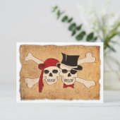 Piratenliebe Einladung (Stehend Vorderseite)