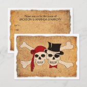 Piratenliebe Einladung (Vorne/Hinten)