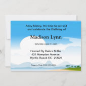 Piratenmädchen Einladungen zum Geburtstag (Rückseite)