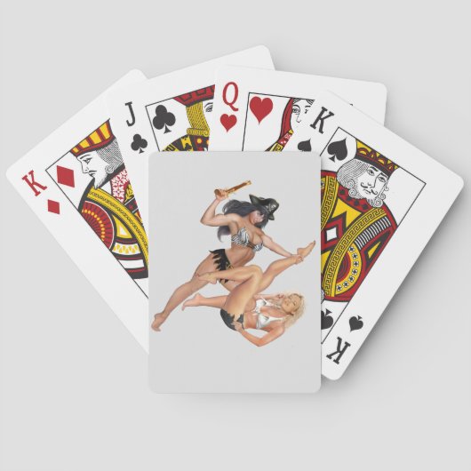 PIRATENMÄDCHEN KATZENKAMPF SPIELKARTEN (Rückseite)