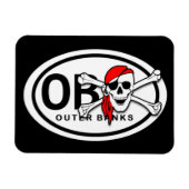 Piratenmagnet OBX Skull und Crossbones Magnet (Horizontal)