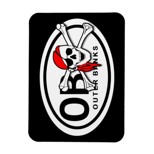Piratenmagnet OBX Skull und Crossbones Magnet (Vertikal)