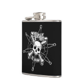 Piratenmasken - Stahl Flachmann (Links)