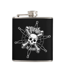 Piratenmasken - Stahl Flachmann