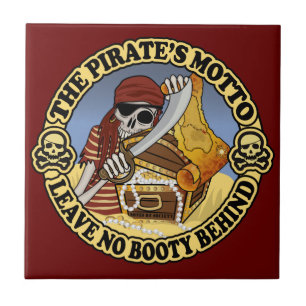 Piratenmotto Fliese