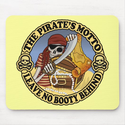 Piratenmotto Mousepad (Vorne)