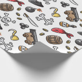 Piratenmuster Geschenkpapier (Ecke)
