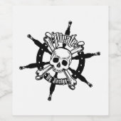 Piratennetz Weinetikett (Einzelnes Label)