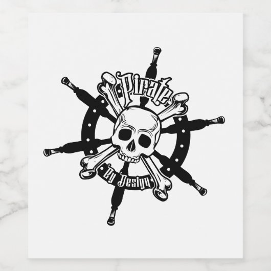 Piratennetz Weinetikett (Einzelnes Label)