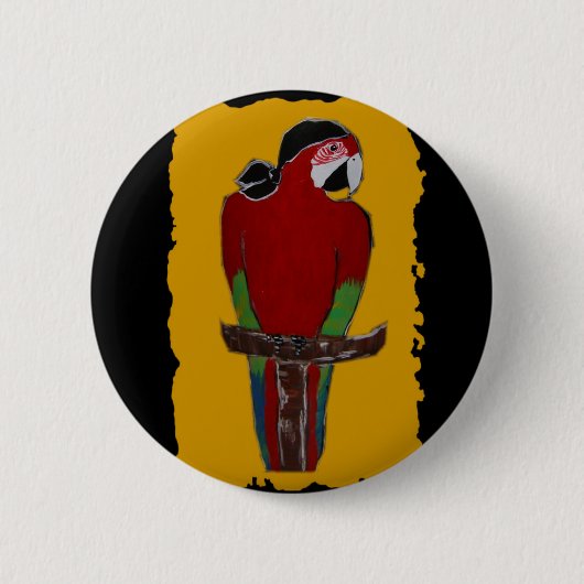 Piratenpapagei Button (Vorderseite)