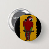 Piratenpapagei Button (Vorne & Hinten)