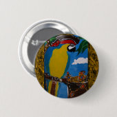 Piratenpapagei Button (Vorne & Hinten)