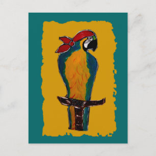 Piratenpapagei Postkarte