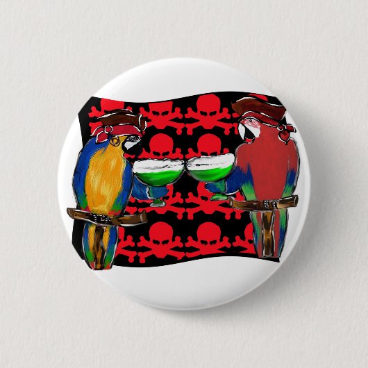 Piratenpapageien Button (Vorderseite)