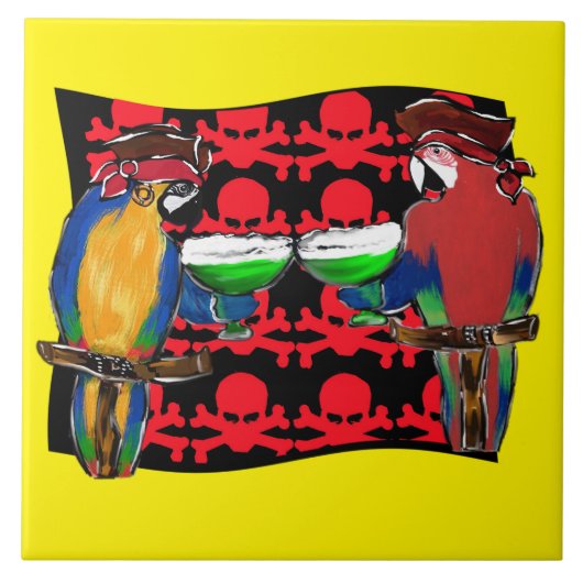 PIRATENPAPAGEIEN FLIESE (Vorderseite)
