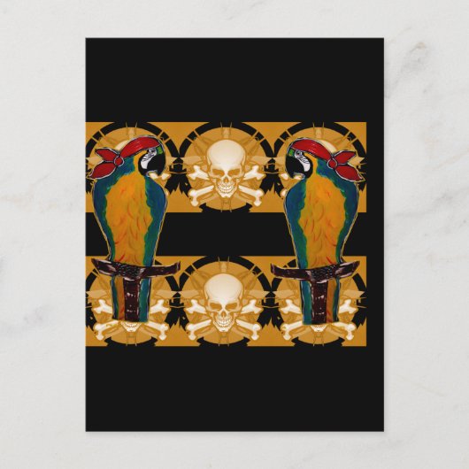 Piratenpapageien Postkarte (Vorderseite)