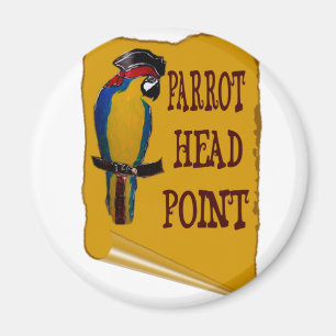 Piratenpapageienkopf Magnet
