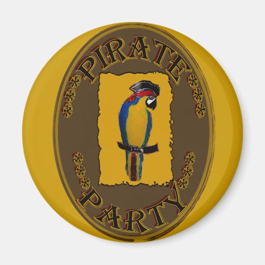 PIRATENPARTEI MAGNET (Vorne)