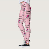 Piratenprinzessin mit rosa Schädel Leggings (Links)