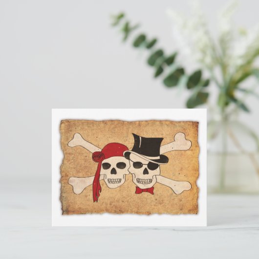 Piratenrolle Postkarte (Stehend Vorderseite)