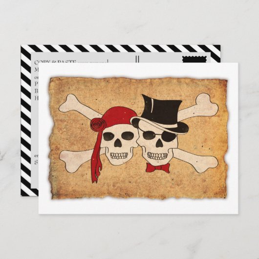 Piratenrolle Postkarte (Vorne/Hinten)