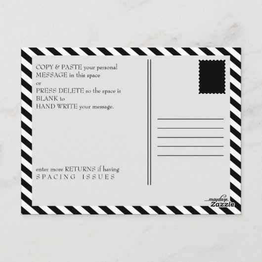 Piratenrolle Postkarte (Rückseite)