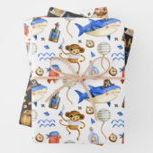 Piratensack Dreierpapier Geschenkpapier Set (Beispiel)