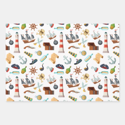 Piratensammlerpapier Geschenkpapier Set (Vorderseite 2)
