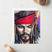 Piratensammlung Mitteilungskarte (Vorderseite/Rückseite Beispiel)