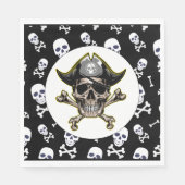 Piratenschädel BIRTHDAY Serviette (Vorderseite)