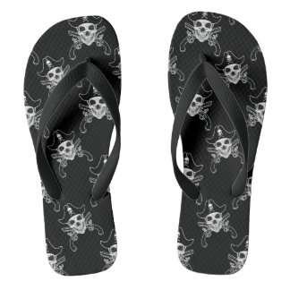 Piratenschädel, breite Streifen, Frauen 8/9 - Mens Badesandalen