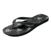 Piratenschädel, breite Streifen, Frauen 8/9 - Mens Badesandalen (Schrägansicht)