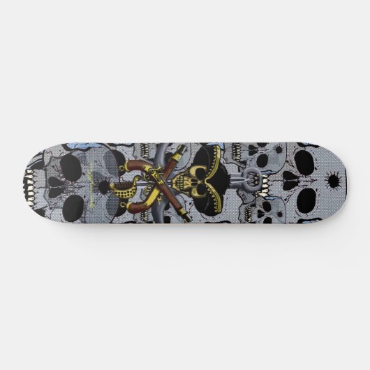 Piratenschädel cooler Skateboardentwurf Skateboard (Horizontal)