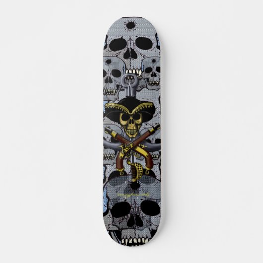 Piratenschädel cooler Skateboardentwurf Skateboard (Vorne)
